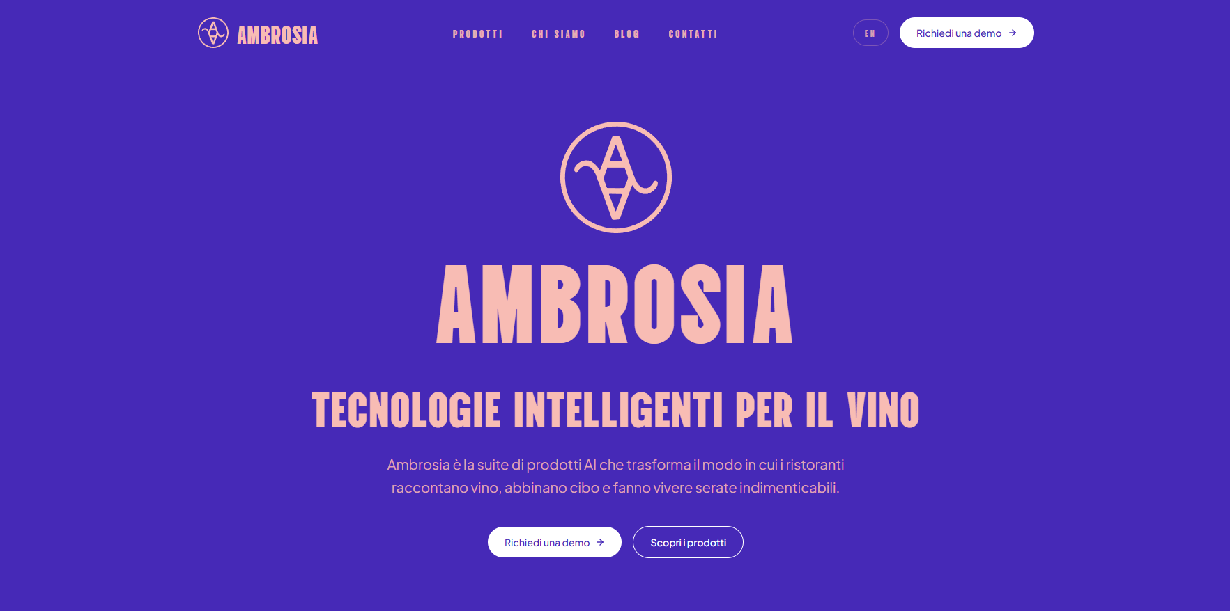 Ambrosia — l'ecosistema AI per il vino